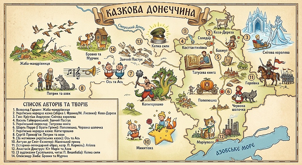 Казкова мапа Донеччини.