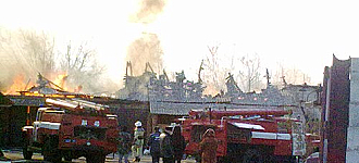 Крупный пожар на Старой Деревне