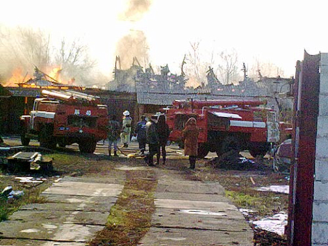 Крупный пожар на Старой Деревне